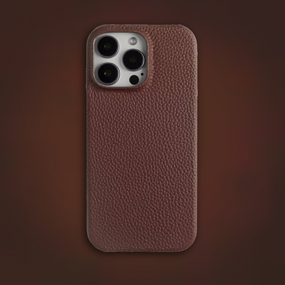 Full Grain Leather Case For iPhone - Saddle Brown