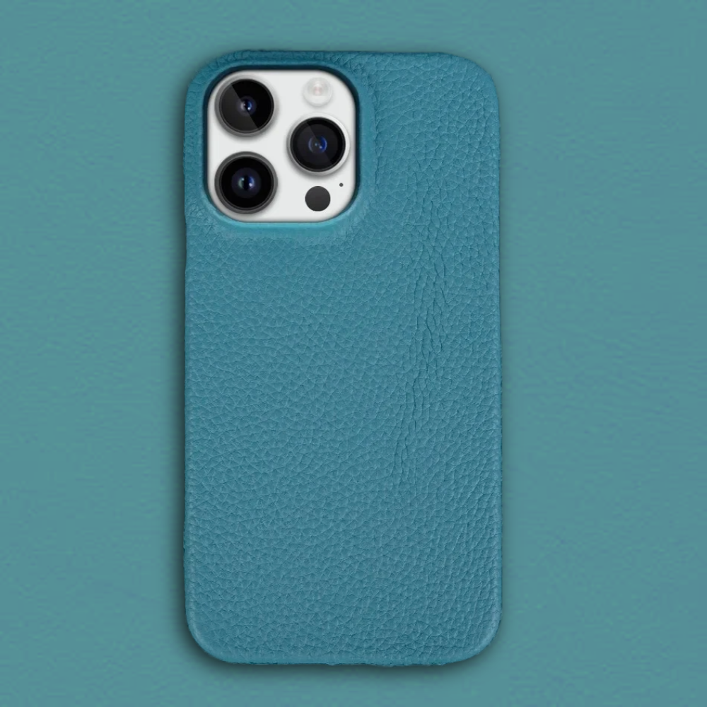 Full Grain Leather Case For iPhone - Blue